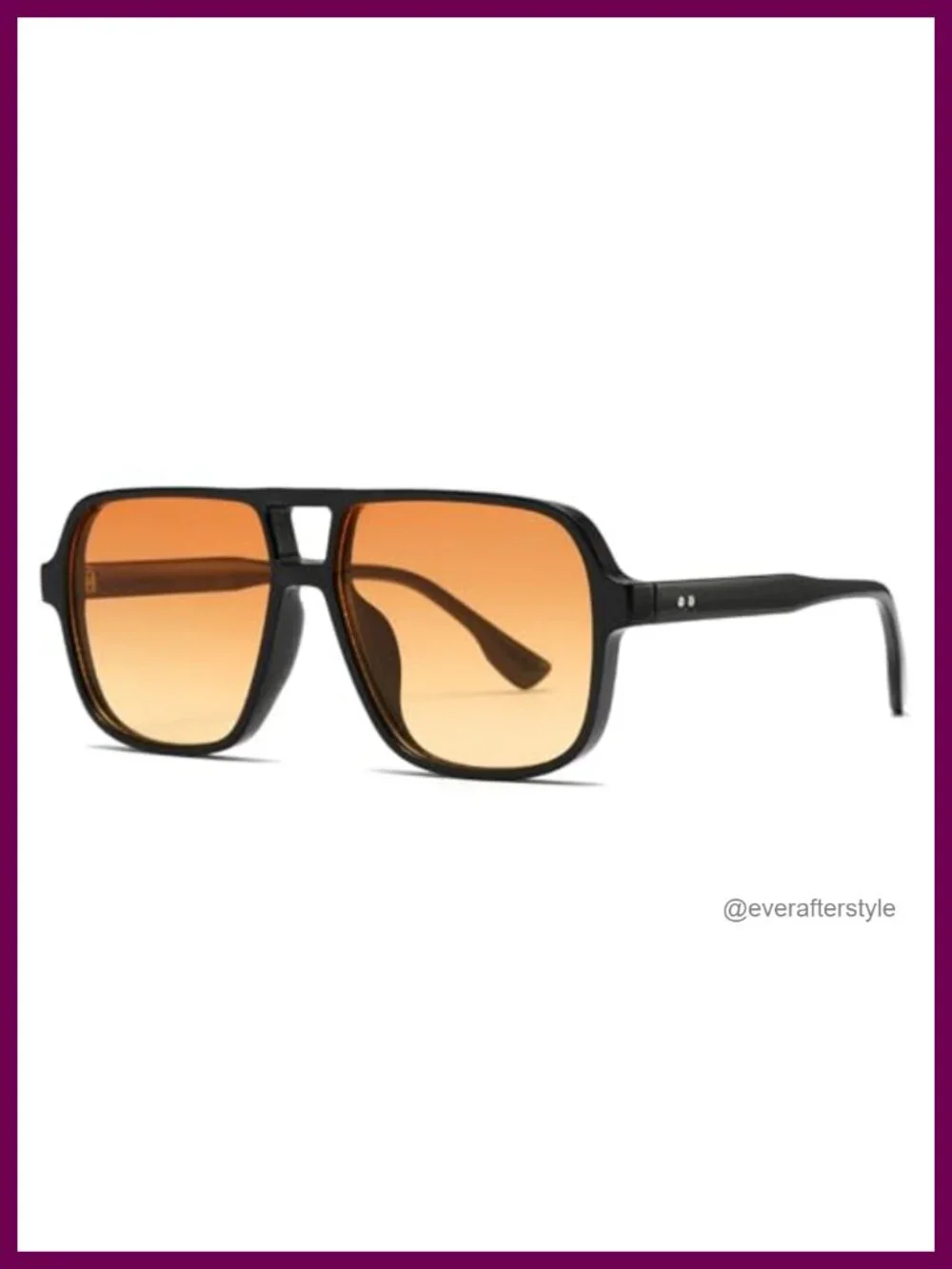 Retro Oversized Square Sunglasses UV400 Vintage Pilot Shades Unisex